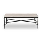 Four Hands Babylon Coffee Table in Lunar Marble on a white background at Addison West