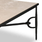Close up of Four Hands Babylon Coffee Table in Lunar Marble on a white background at Addison West