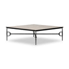 Four Hands Babylon Coffee Table in Lunar Marble on a white background at Addison West