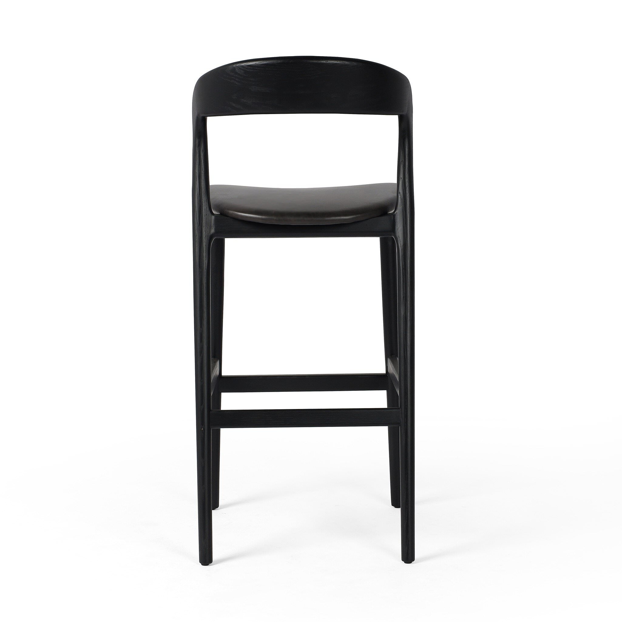 Four Hands Bar Stool in Sonoma Black on a white background at Addison West