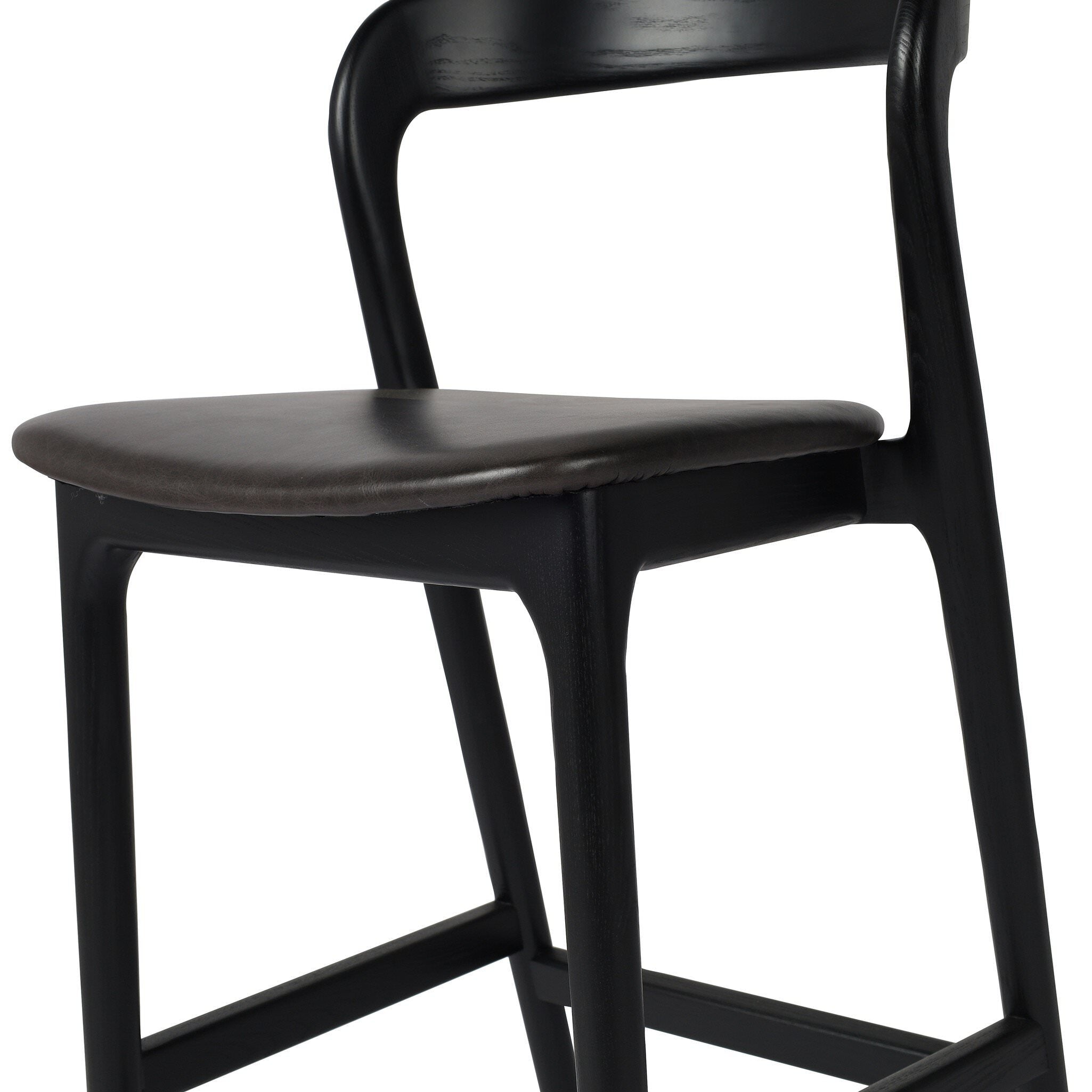 Four Hands Bar Stool in Sonoma Black on a white background at Addison West