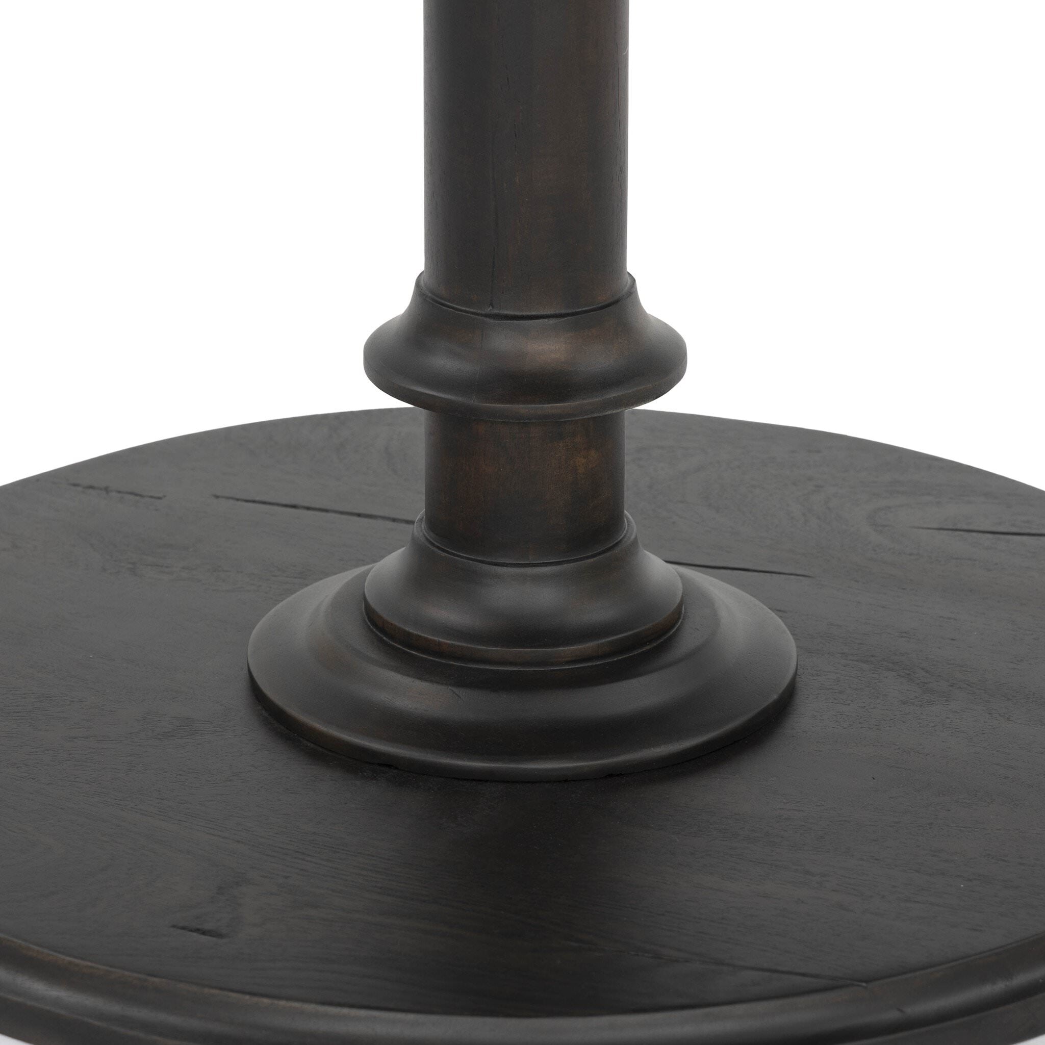 Four Hands Barron End Table in Dark Reclaimed on white background at Addison West.