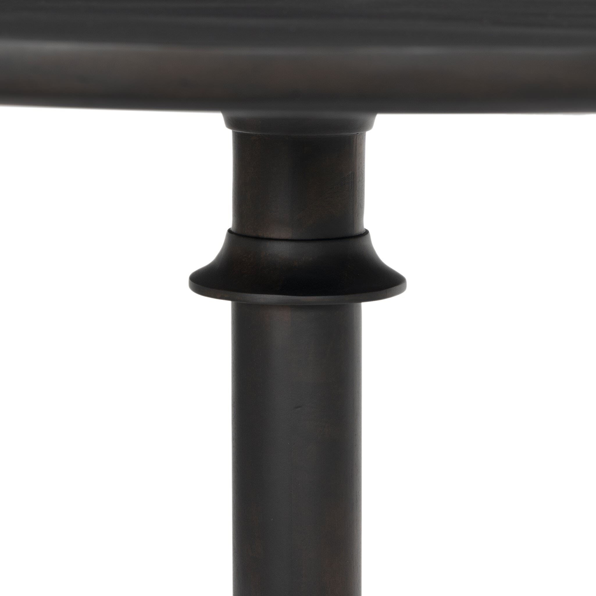Four Hands Barron End Table in Dark Reclaimed on white background at Addison West.