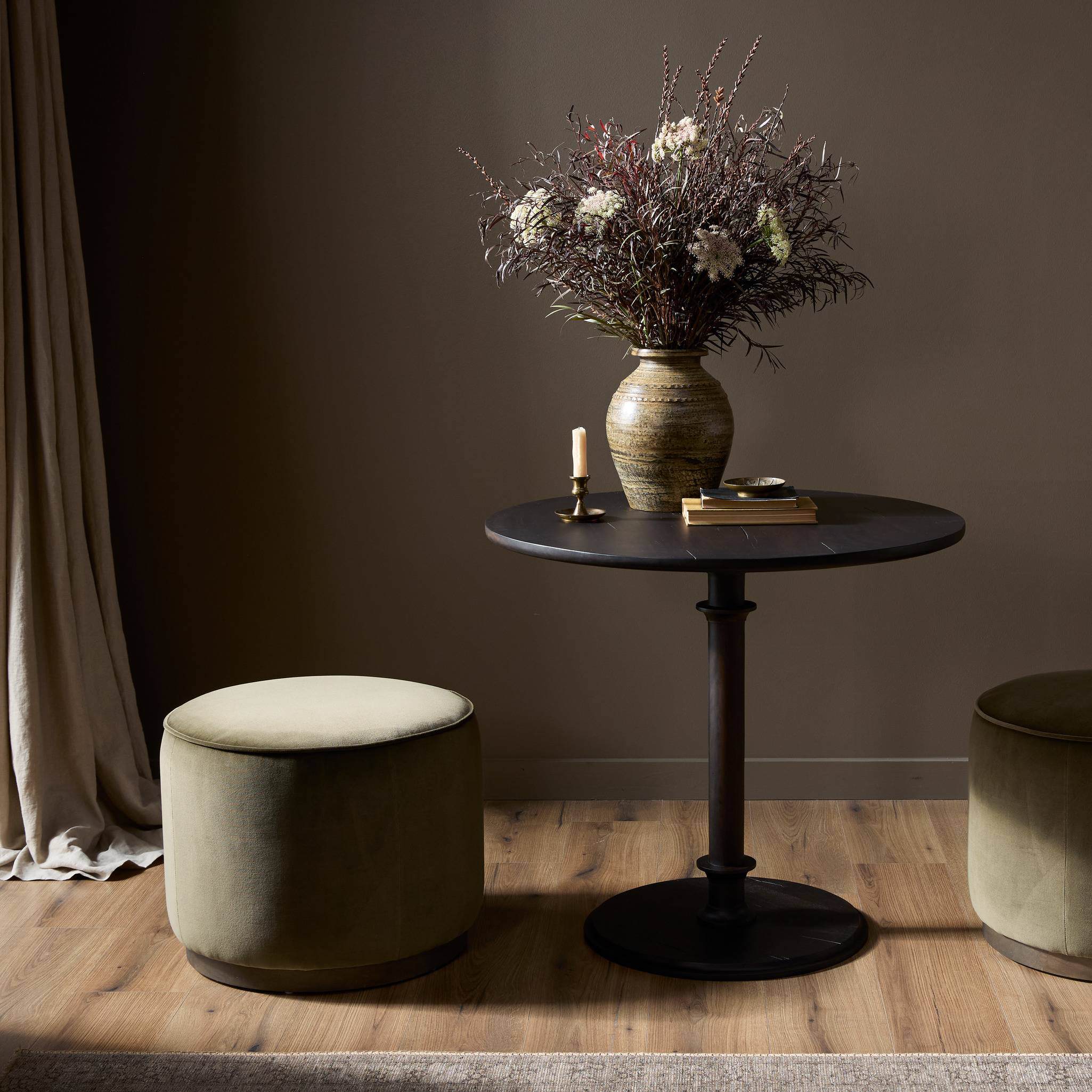 Four Hands Barron End Table in Dark Reclaimed in living room at Addison West.