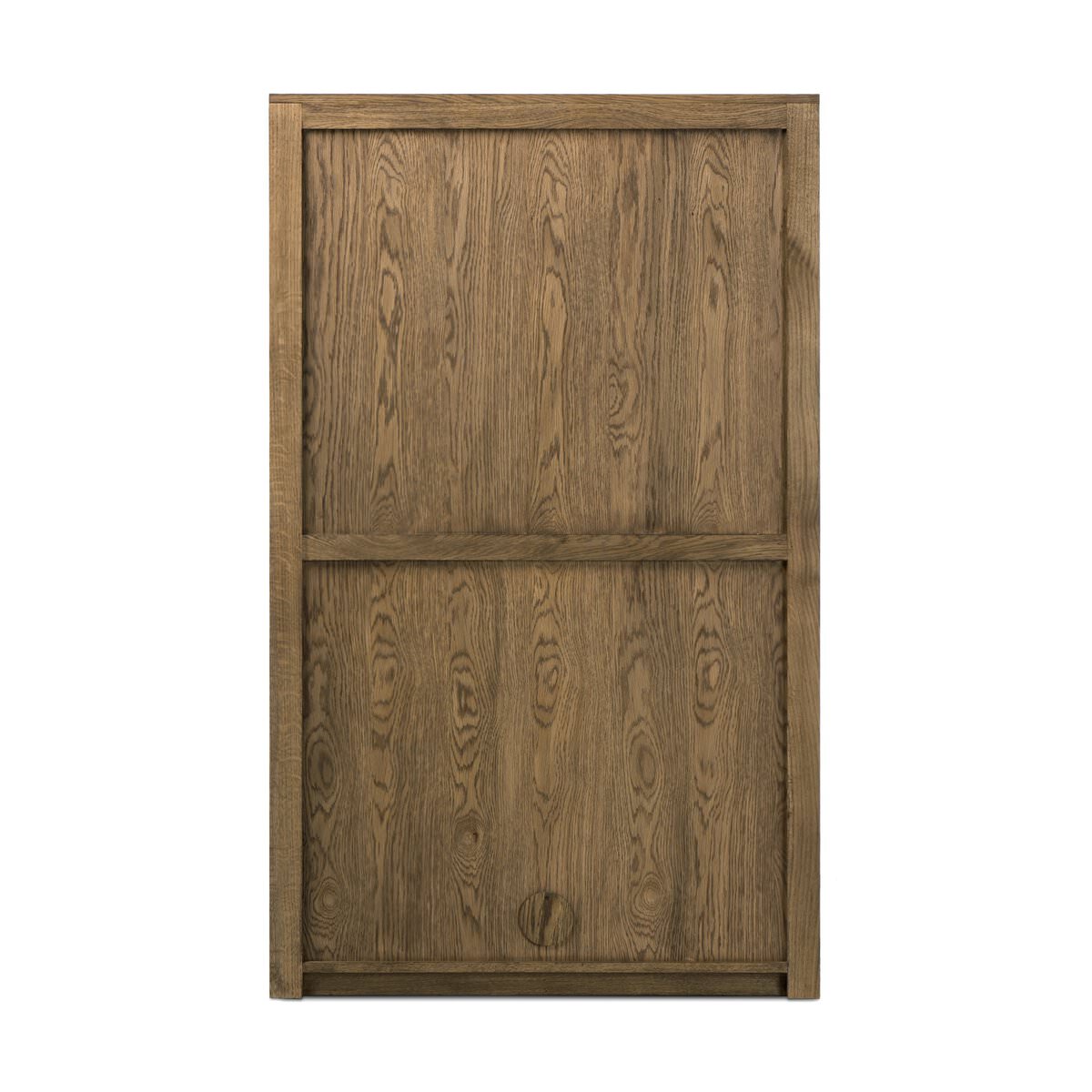 Back of Four Hands Bedford Cabinet in Warm Natural Oak Veneer on a white background at Addison West