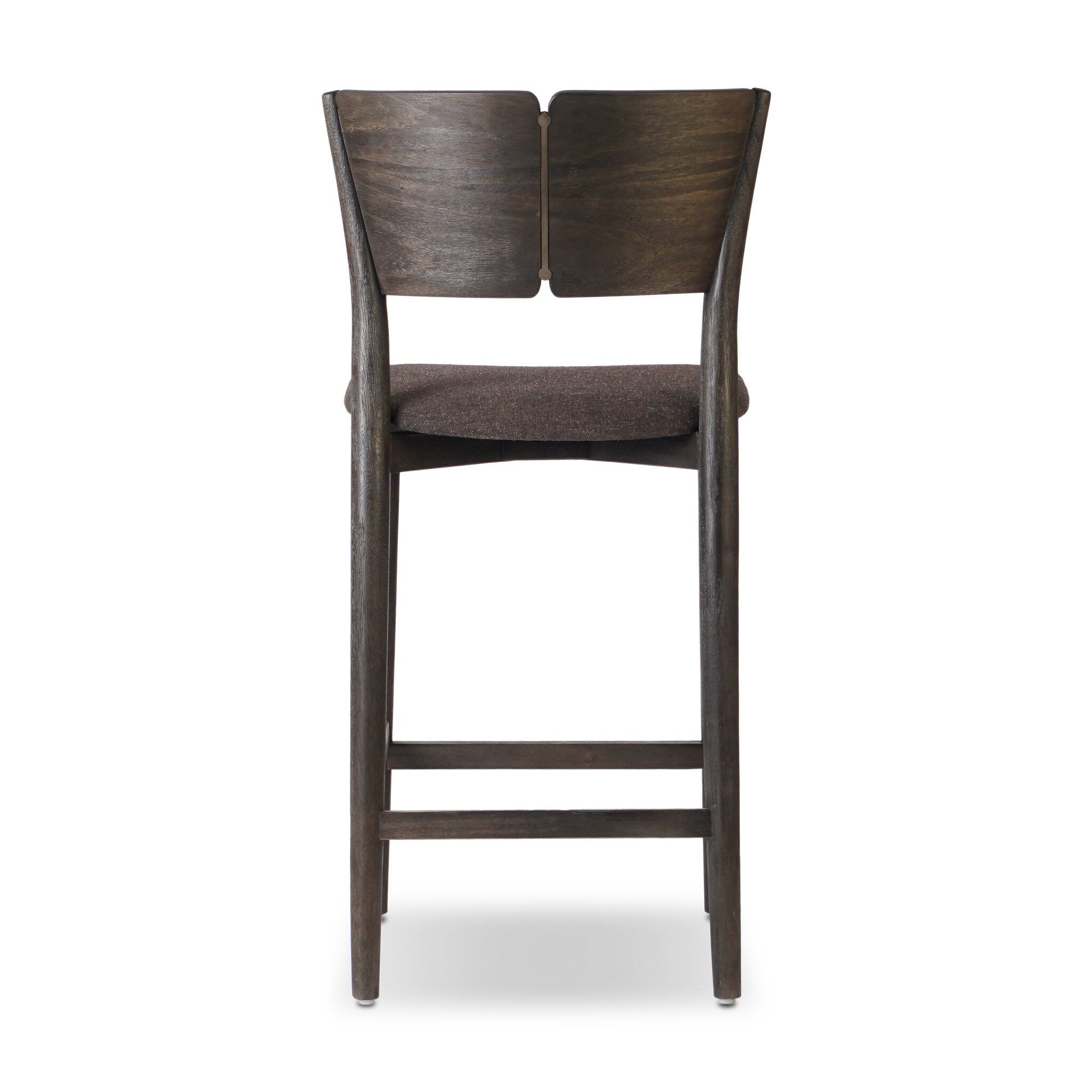 Back of Four Hands Benton Counter Stool in Savile Flannel on a white background at Addison West