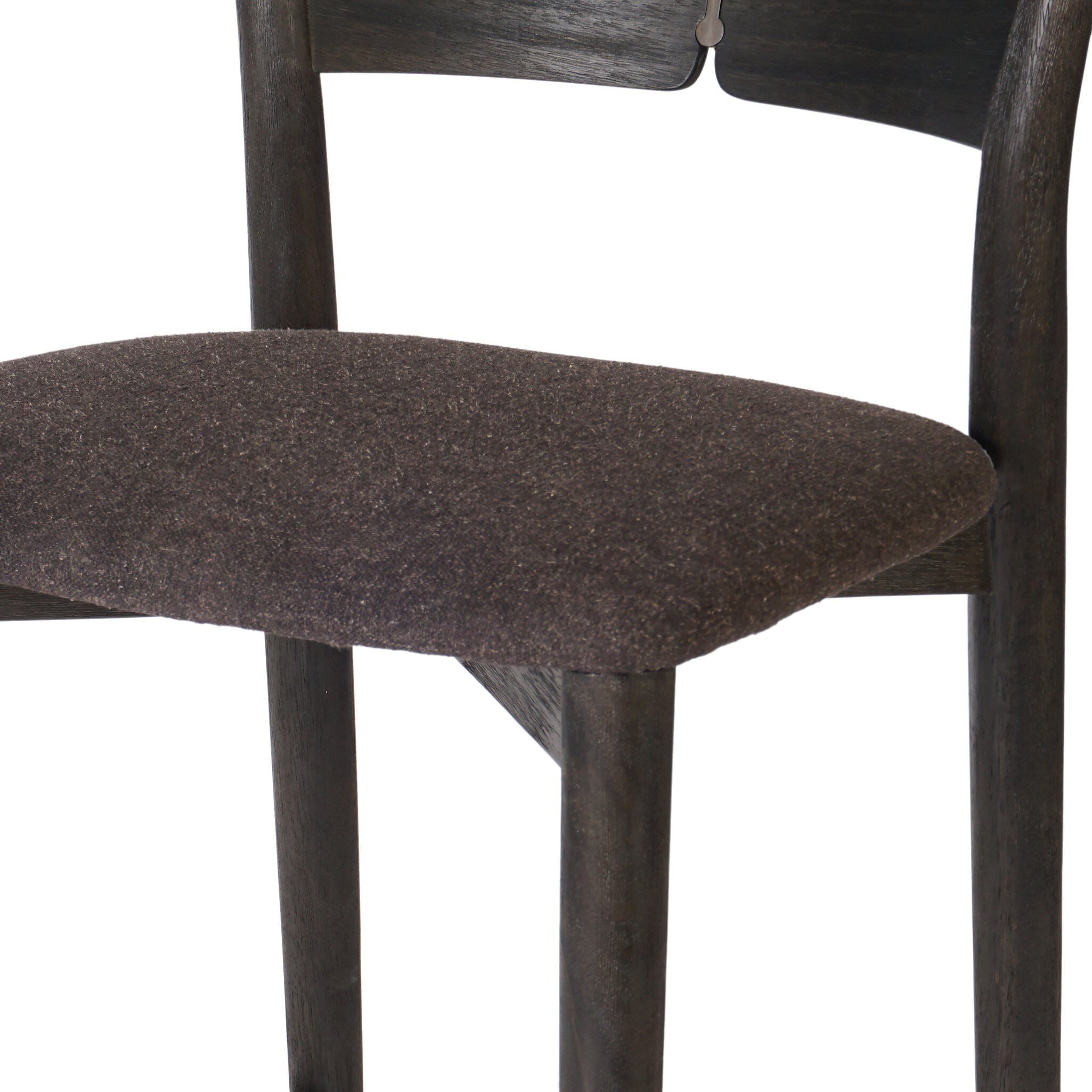 Close up of Four Hands Benton Counter Stool in Savile Flannel on a white background at Addison West