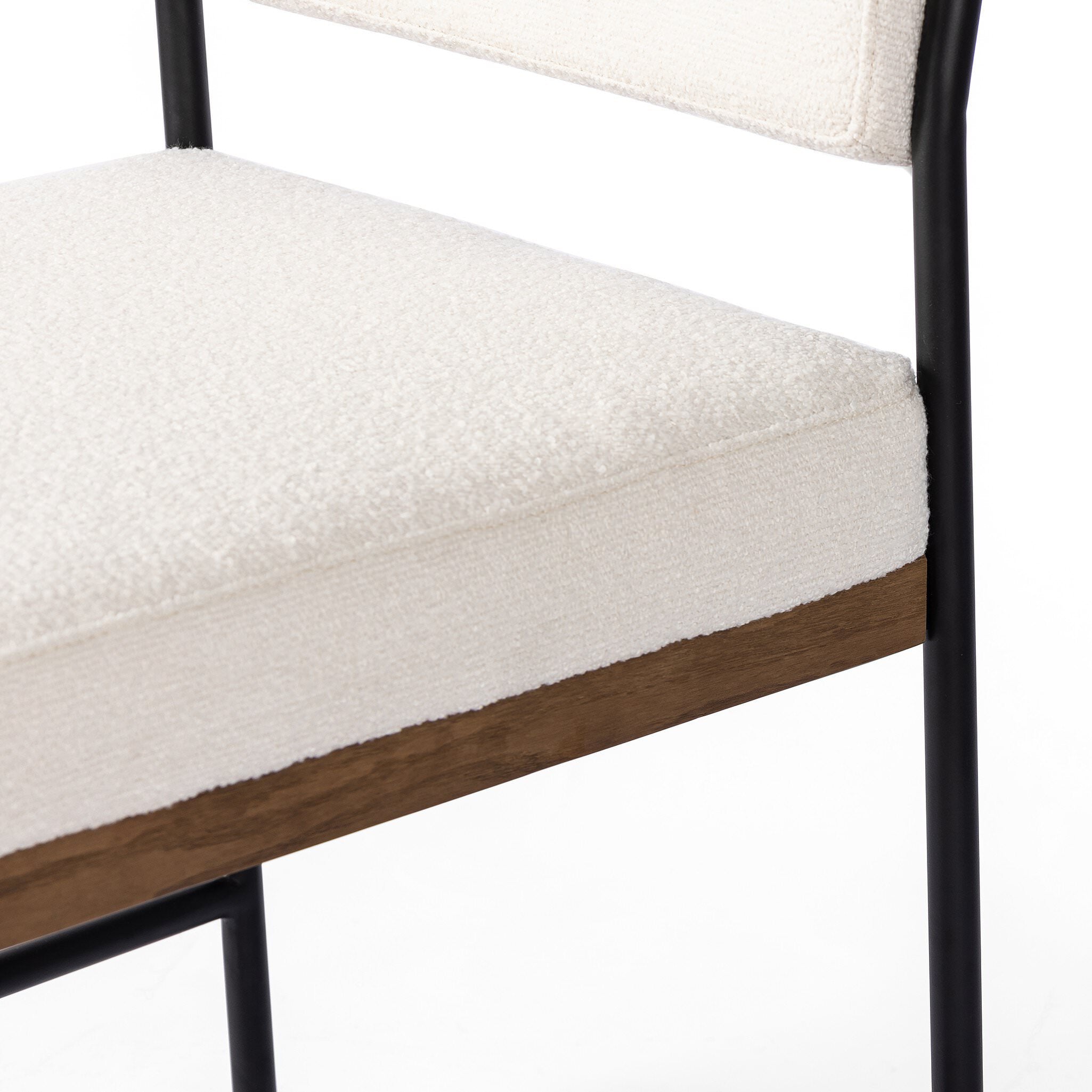 Four Hands Benton Dining Chair in Fayette Cloud on white background at Addison West.