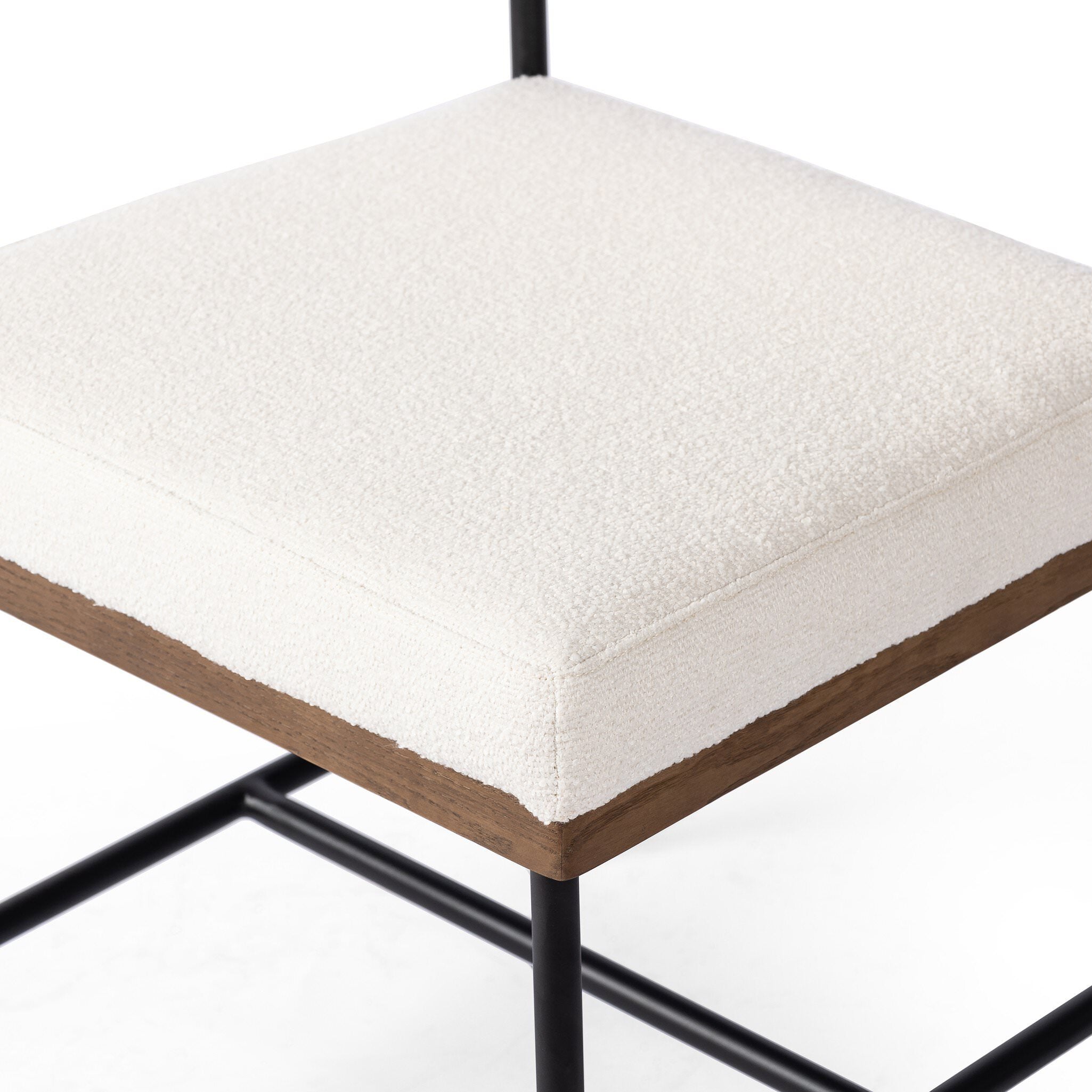 Four Hands Benton Dining Chair in Fayette Cloud on white background at Addison West.