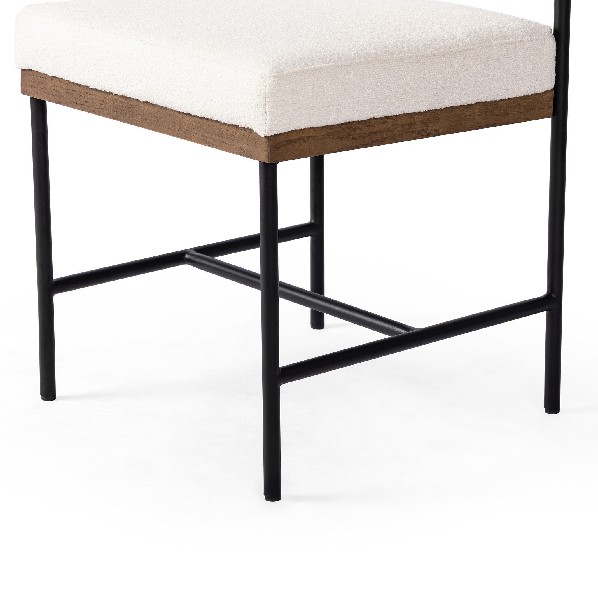 Four Hands Benton Dining Chair in Fayette Cloud on white background at Addison West.