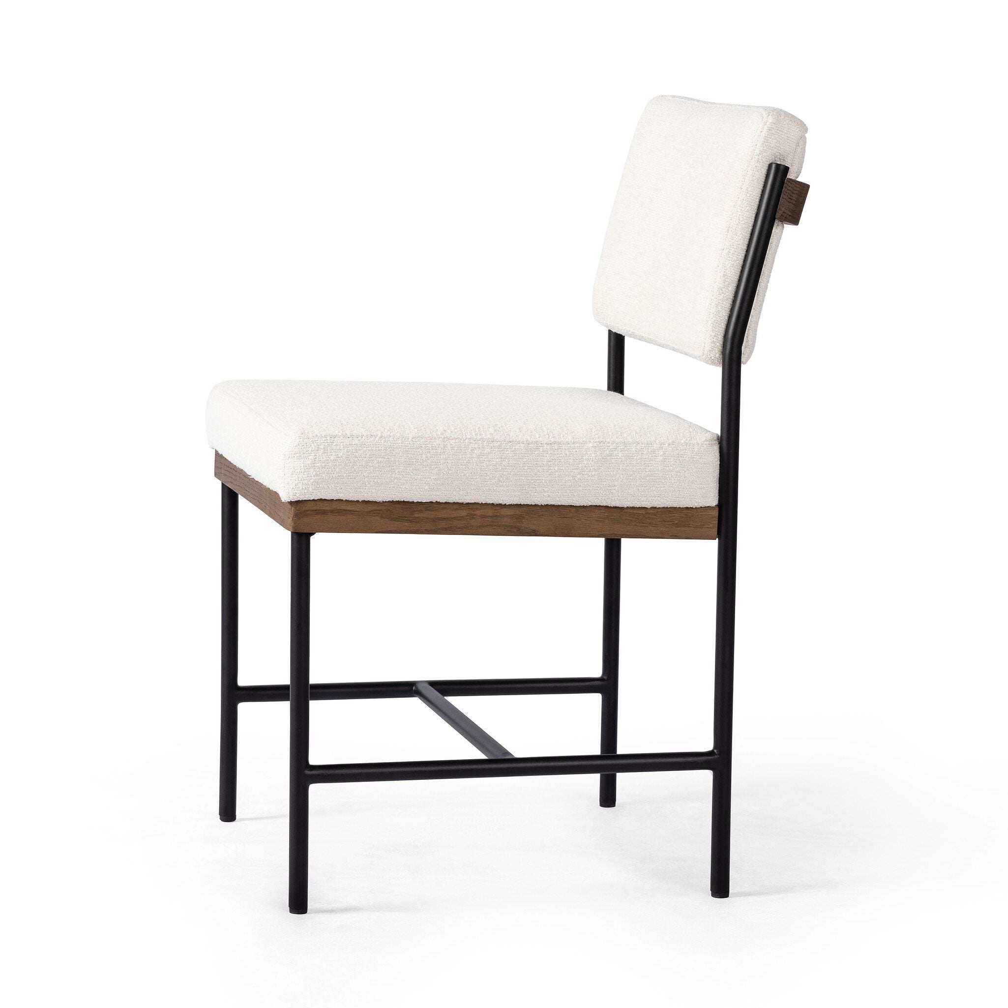 Four Hands Benton Dining Chair in Fayette Cloud on white background at Addison West.