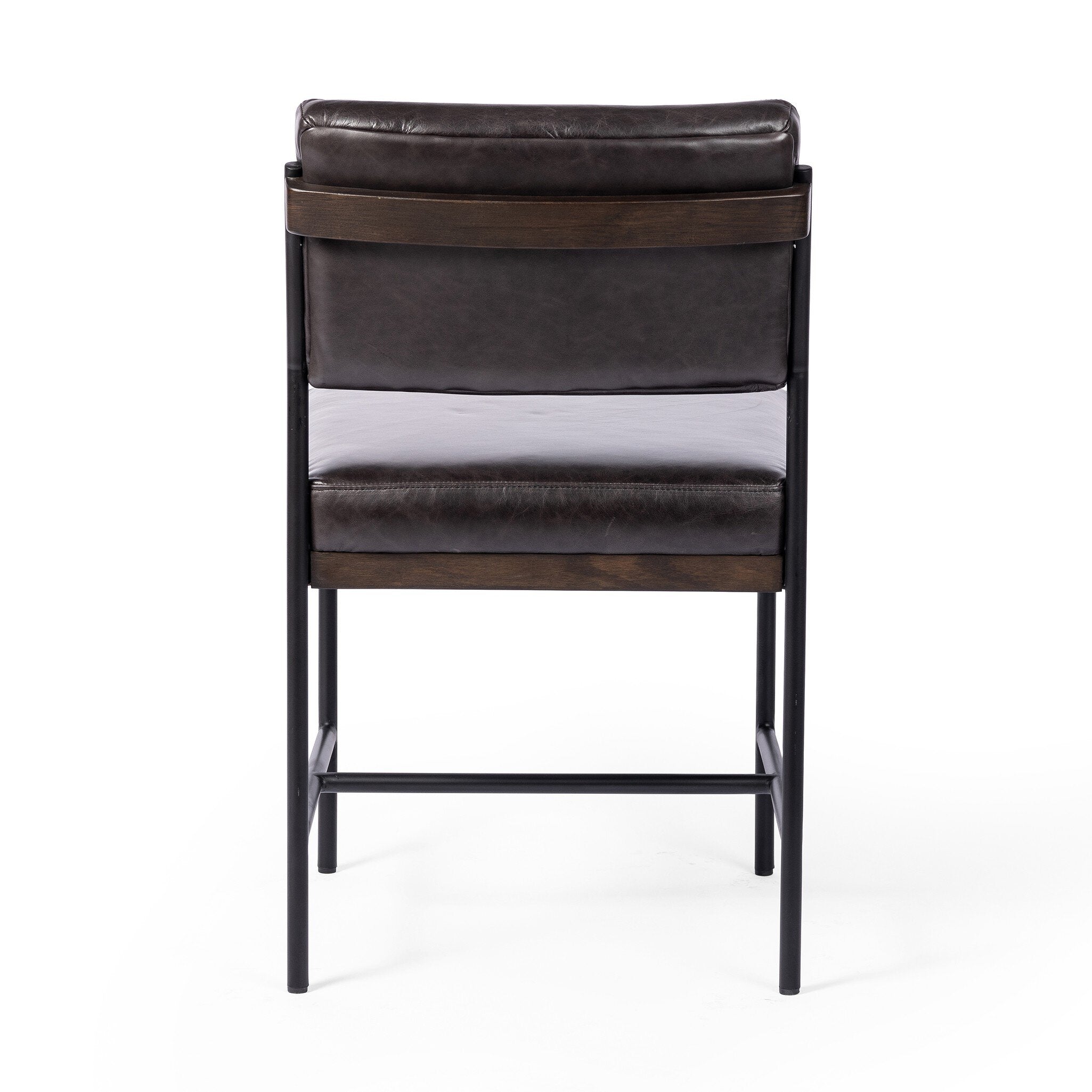 Four Hands Benton Dining Chair in Sonoma Black on white background at Addison West.