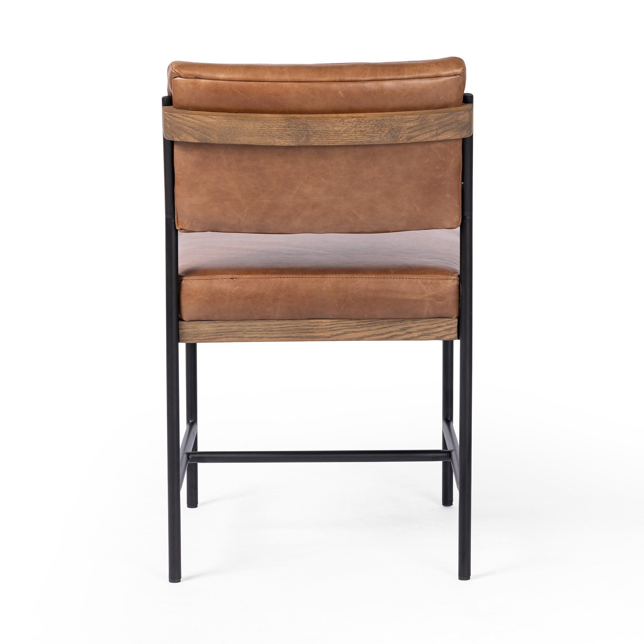 Four Hands Benton Dining Chair in Sonoma Chestnut on white background at Addison West.