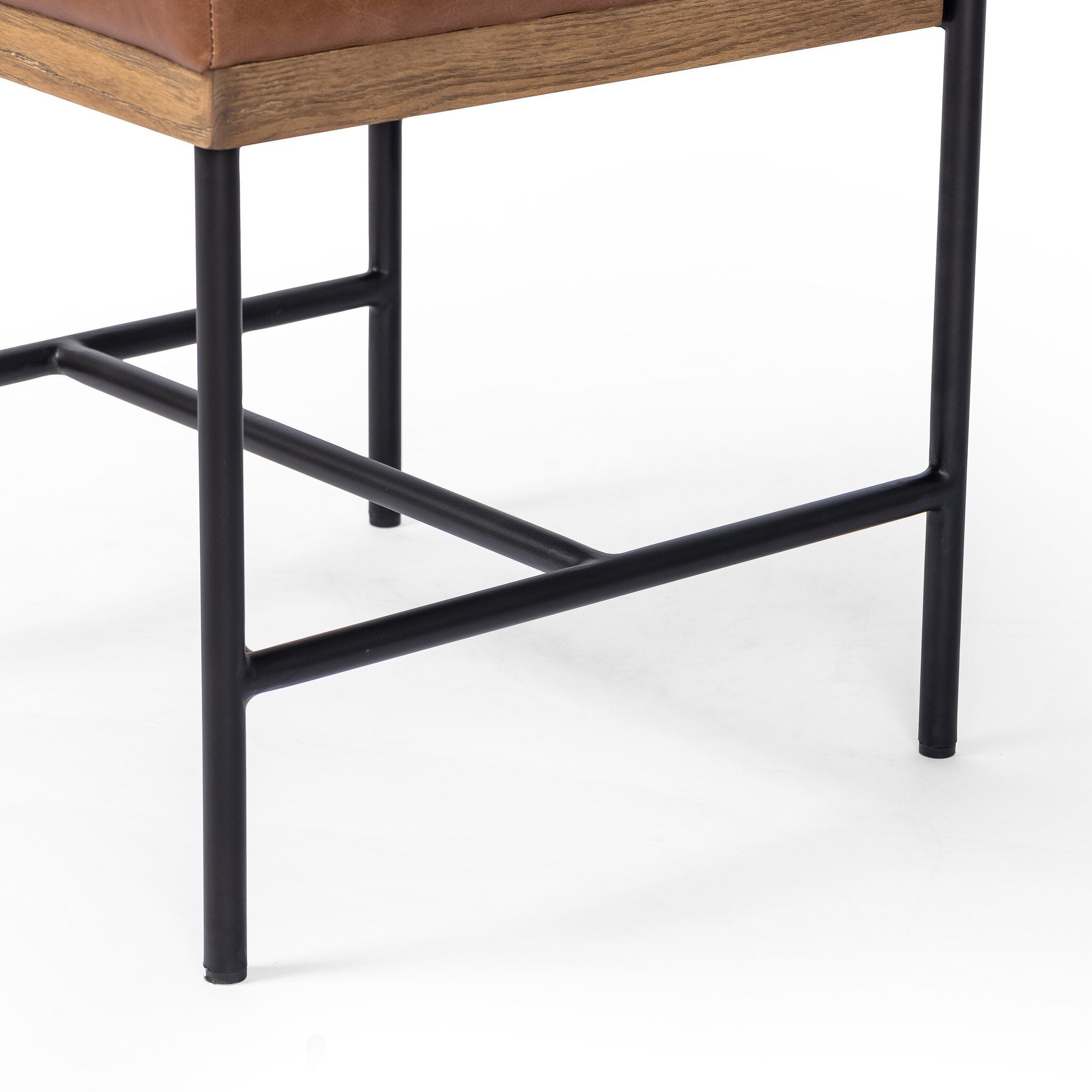 Four Hands Benton Dining Chair in Sonoma Chestnut on white background at Addison West.