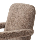 Close up of Four Hands Bergen Desk Chair in Taupe Shearling on a white background at Addison West