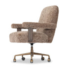 Four Hands Bergen Desk Chair in Taupe Shearling on a white background at Addison West
