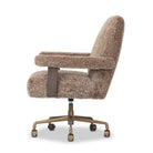 Four Hands Bergen Desk Chair in Taupe Shearling on a white background at Addison West