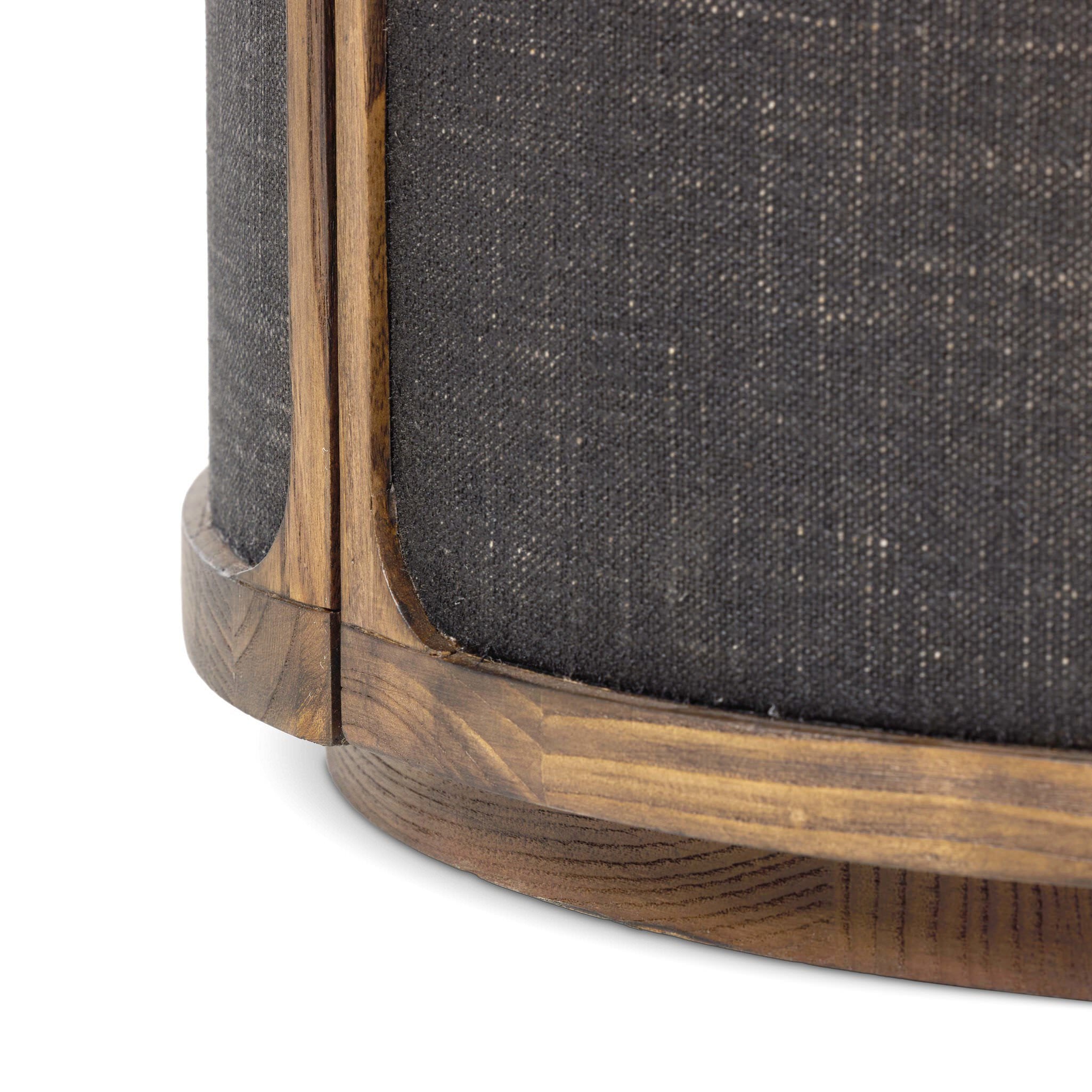 Four Hands Bertie End Table in Stained Saddle Brown Sungkai Veneer on white background at Addison West.
