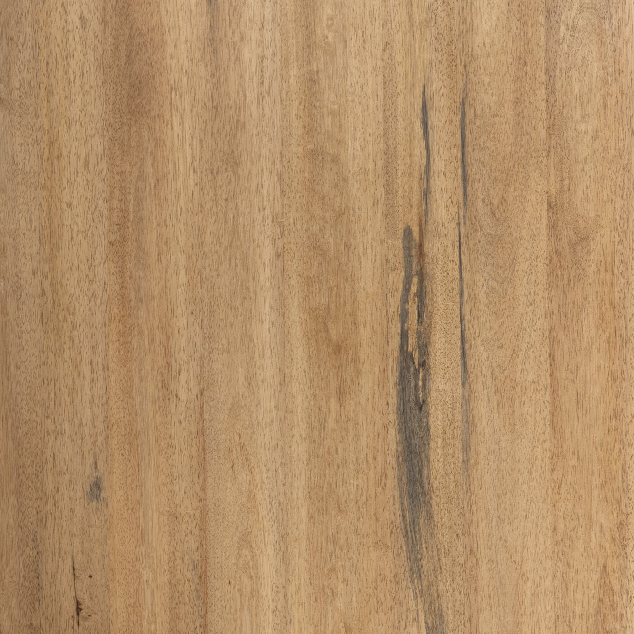 Close up detail of the Four Hands Bibianna Oval Dining Table in Smoked Honey on white background at Addison West.