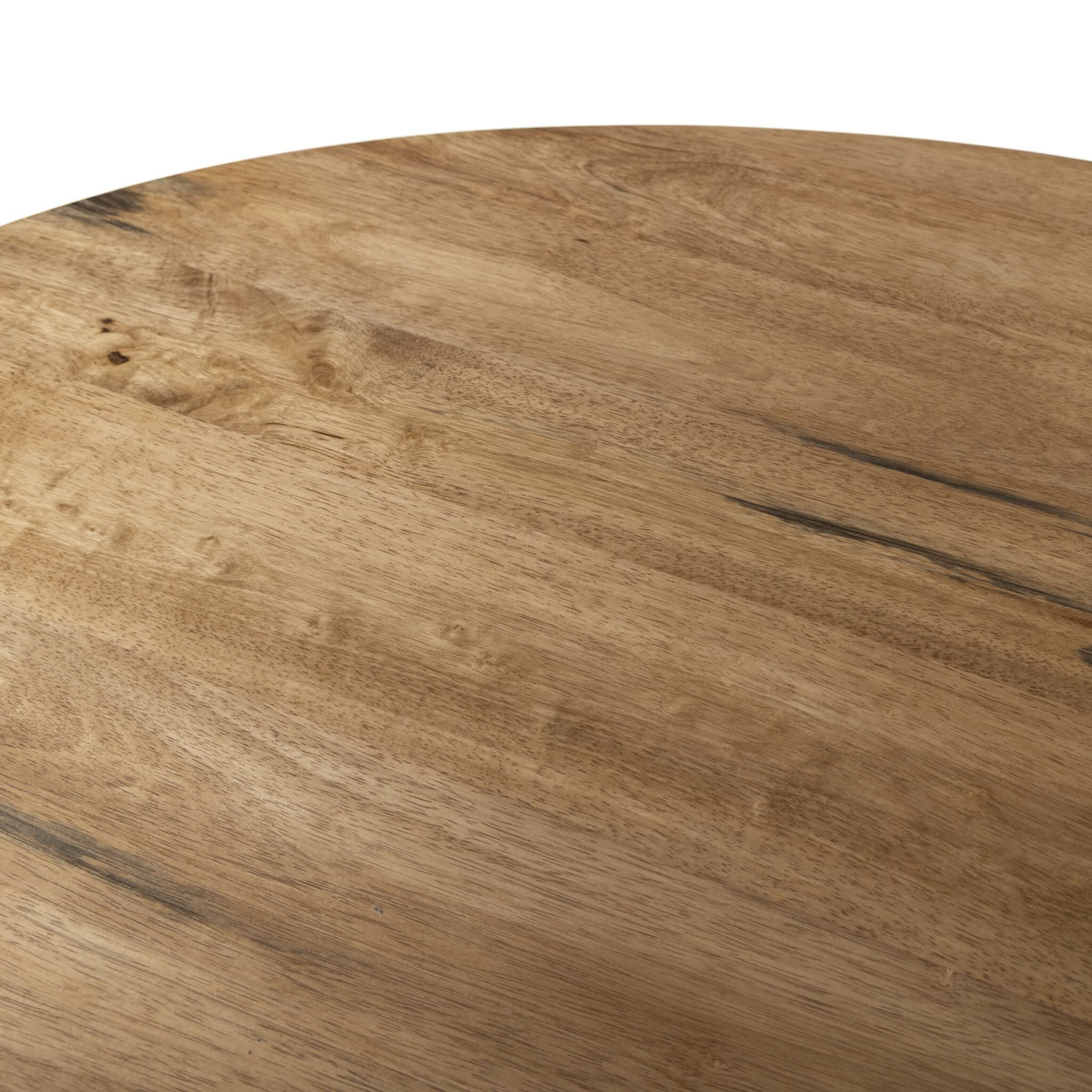 Four Hands Bibianna Oval Dining Table in Smoked Honey on white background at Addison West.