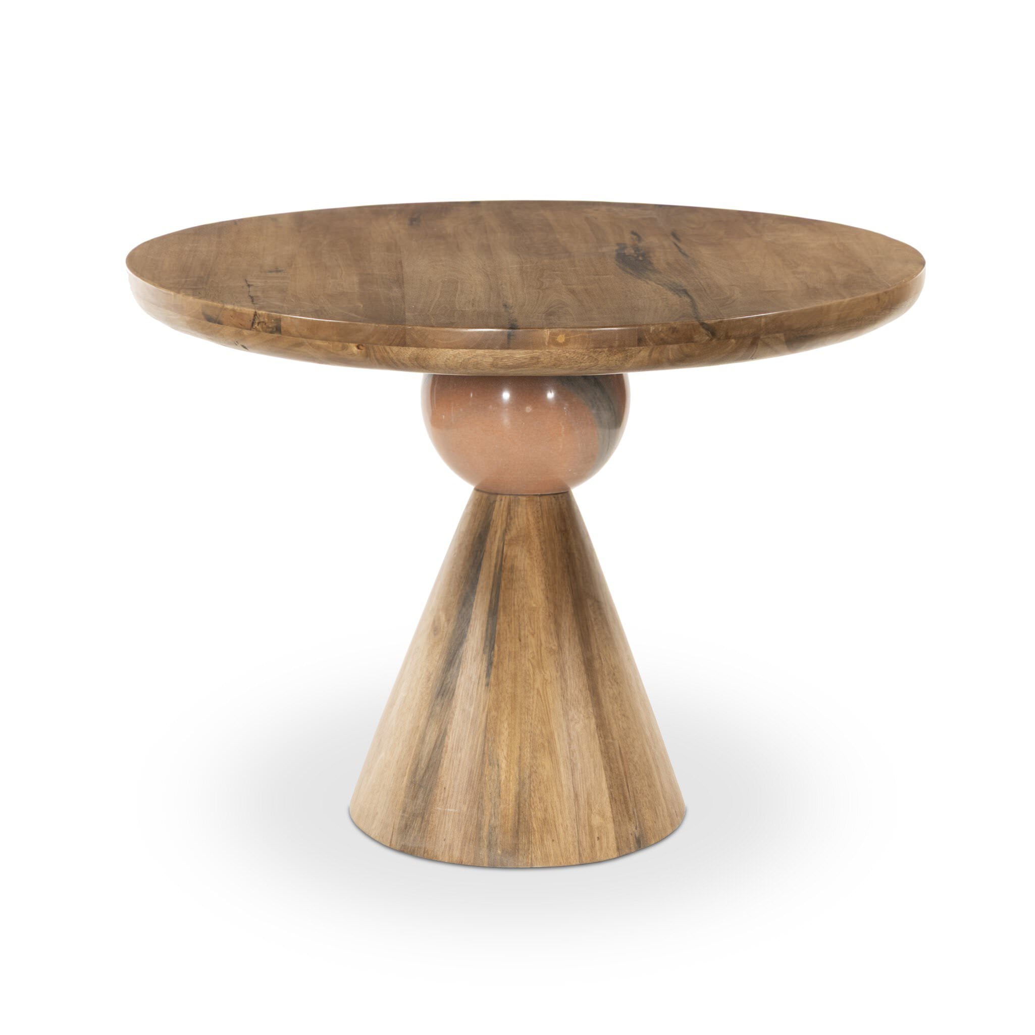 Four Hands Bibianna Oval Dining Table in Smoked Honey on white background at Addison West.