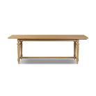 Four Hands Blinn Oval Leaf Extension Dining Table 88"-127" in Worn Oak Veneer on a white background at Addison West