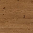 Top of Four Hands Bloomfield Desk in Resawn Worn Oak on a white background at Addison West