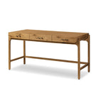 Four Hands Bloomfield Desk in Resawn Worn Oak on a white background at Addison West