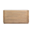 Back of Four Hands Boa 6 Drawer Dresser in Sandy Mindi Veneer on a white background at Addison West