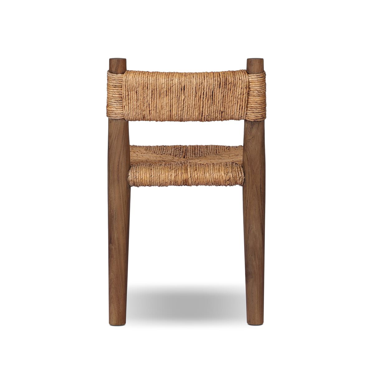 Back of Four Hands Bovard Dining Chair in Stained Toasted Brown on a white background at Addison West