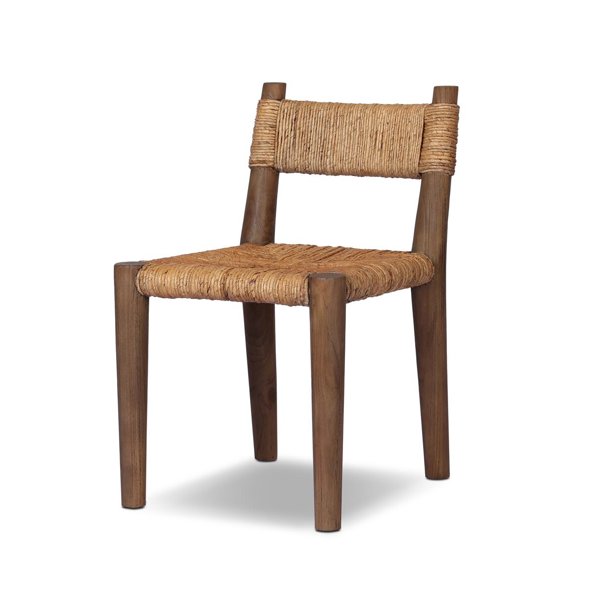 Four Hands Bovard Dining Chair in Stained Toasted Brown on a white background at Addison West