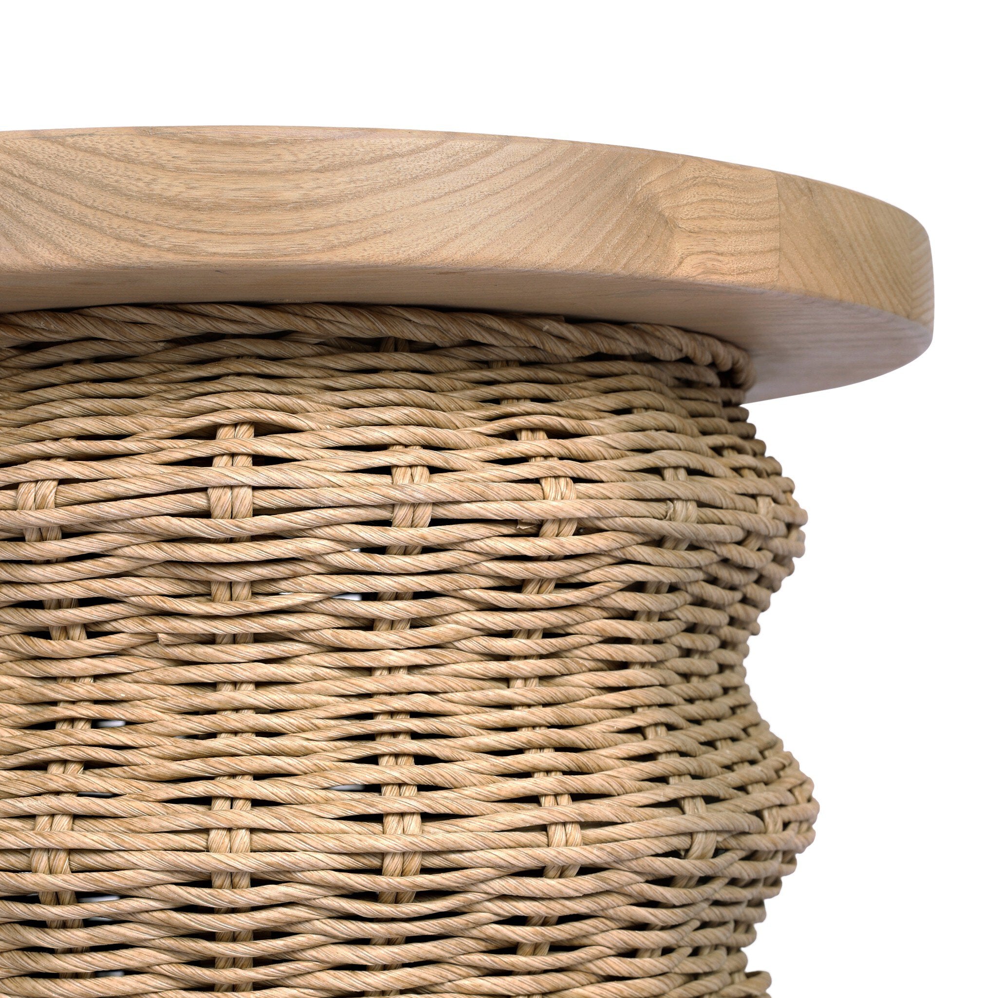 Four Hands Brailey End Table in Smoked Natural Sungkai on white background at Addison West.