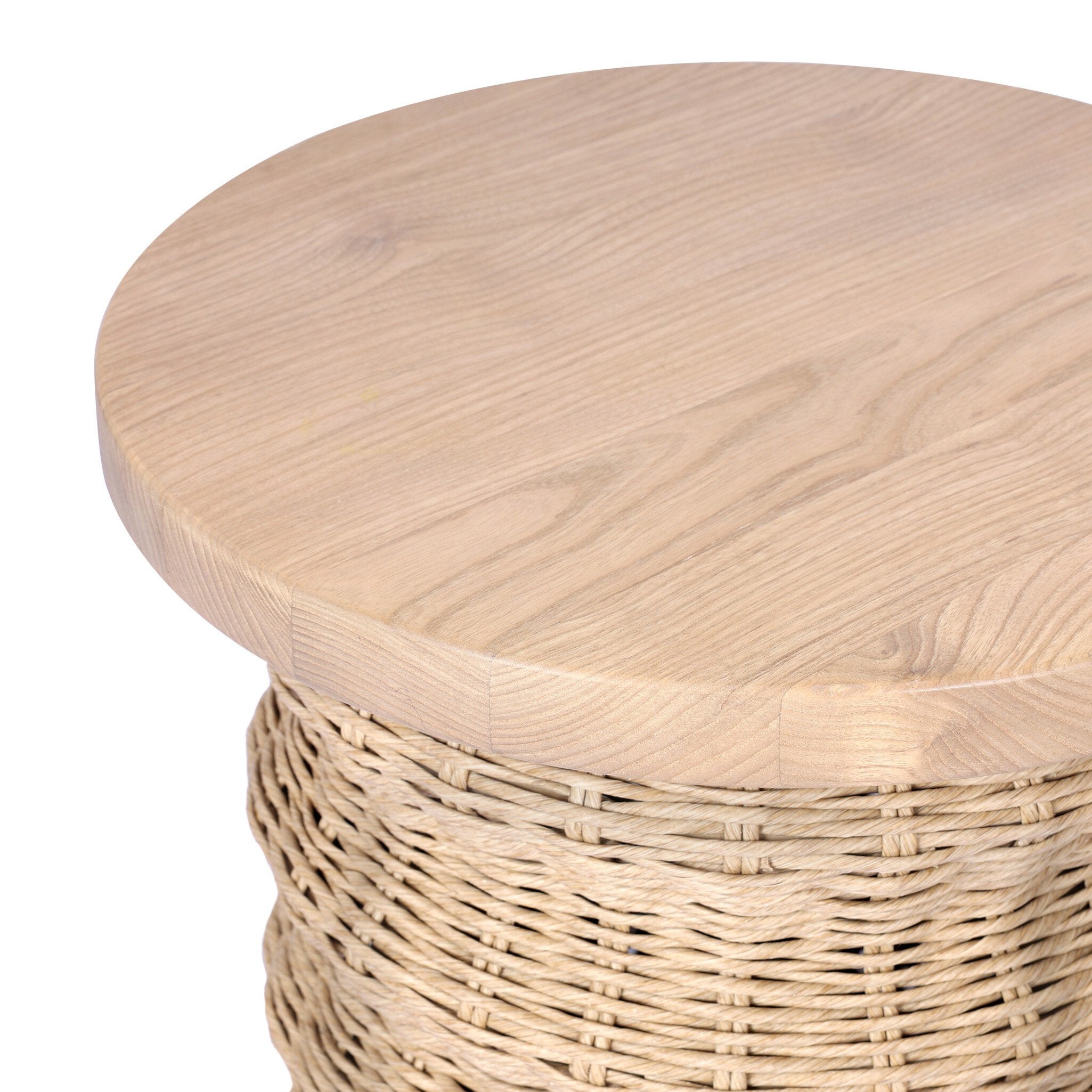 Four Hands Brailey End Table in Smoked Natural Sungkai on white background at Addison West.