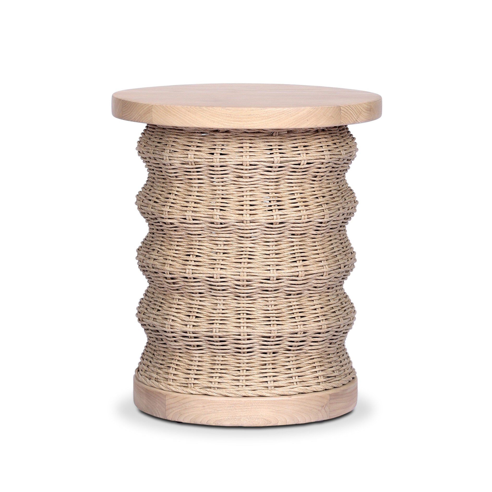 Four Hands Brailey End Table in Smoked Natural Sungkai on white background at Addison West.