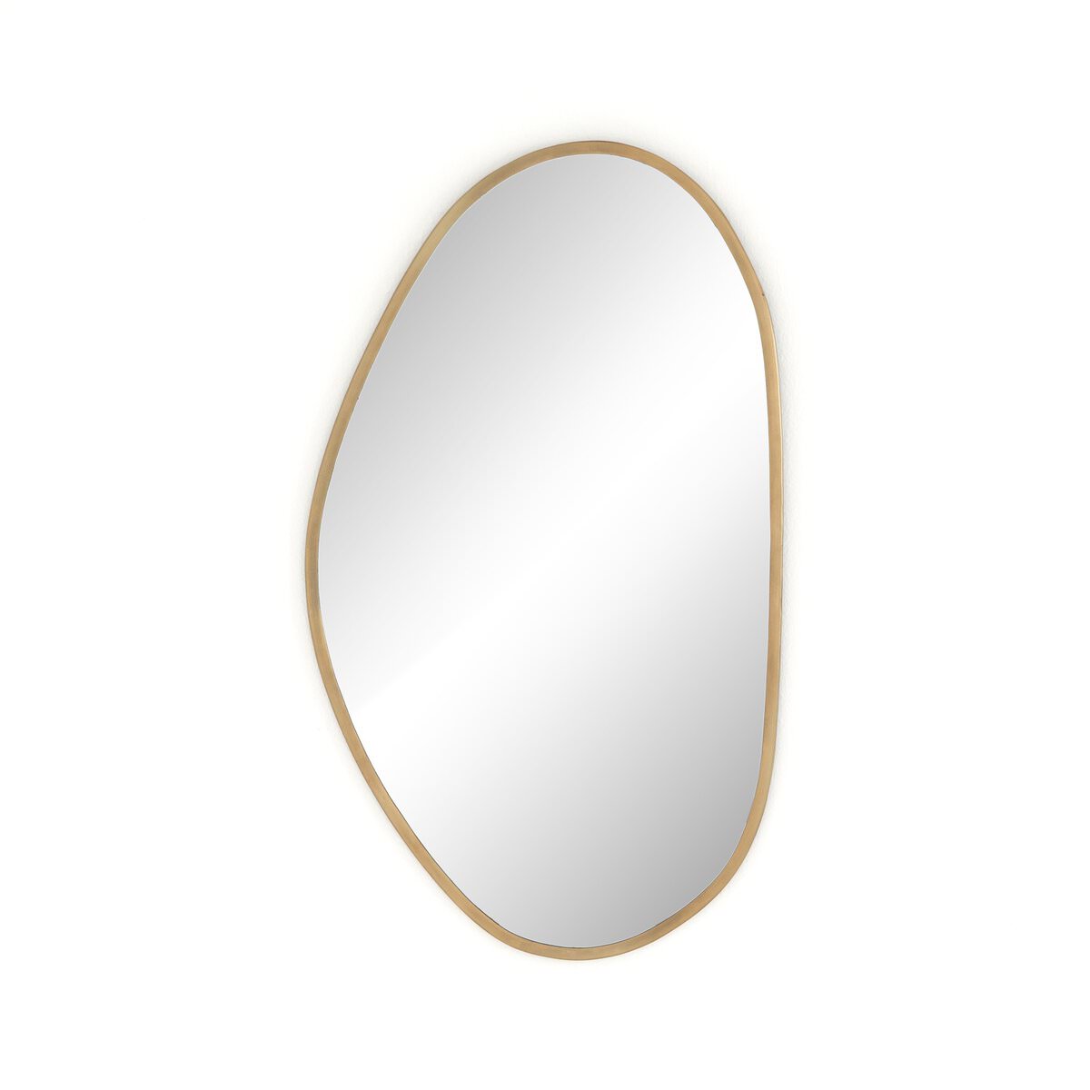 Four Hands Brinley Mirror in Antique Brass on a white background at Addison West