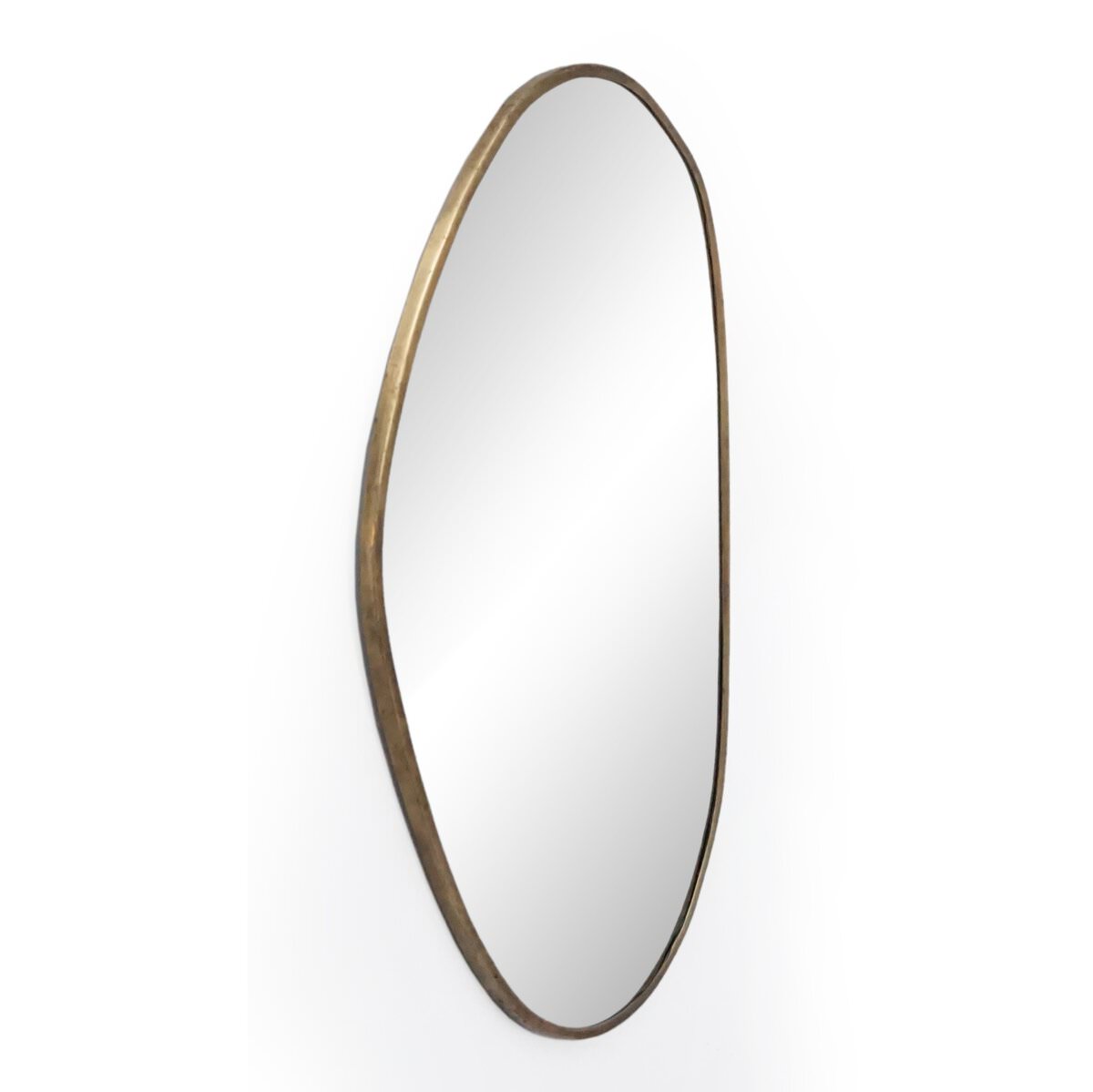 Four Hands Brinley Mirror in Antique Brass on a white background at Addison West