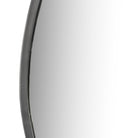 Close up of Four Hands Brinley Mirror in Matte Black on a white background at Addison West