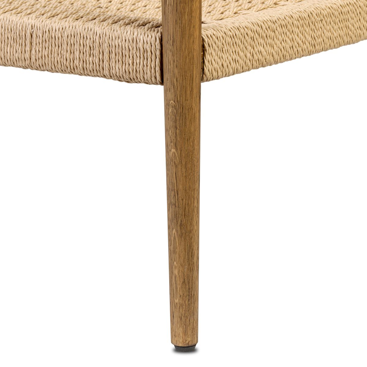 Close up of Four Hands Carmelo Console Table on a white background at Addison West