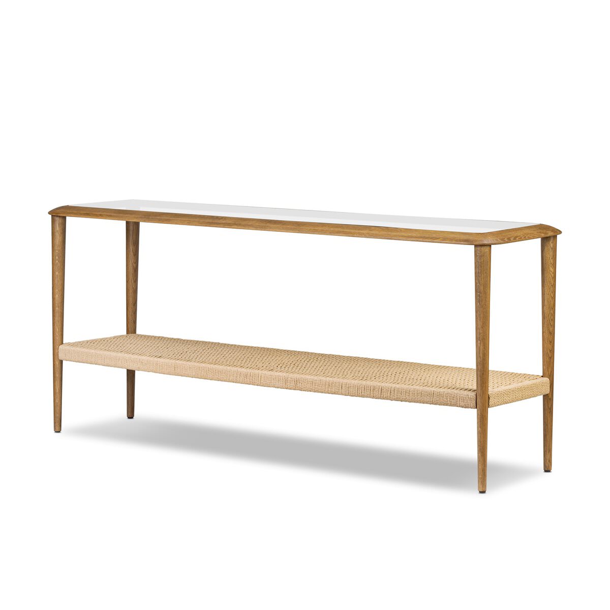 Four Hands Carmelo Console Table on a white background at Addison West