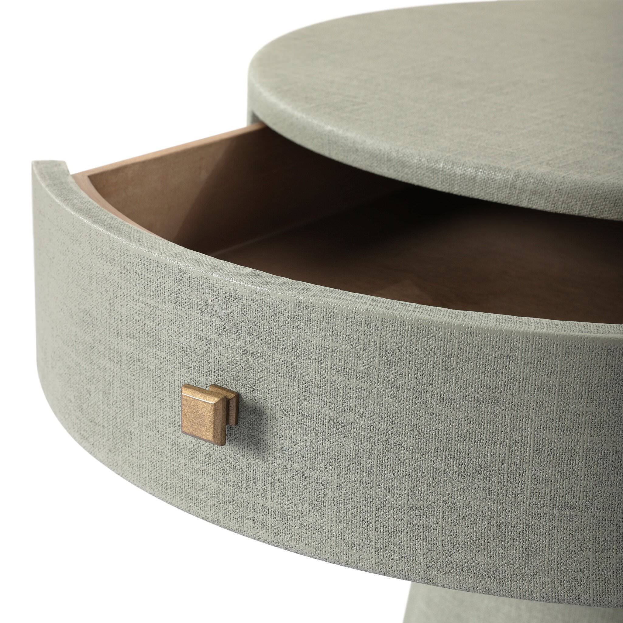 Four Hands Chiro Nightstand in Laurel Sage on white background at Addison West.