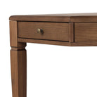 Close up of Four Hands Claude Desk in Tan Oak Veneer on a white background at Addison West