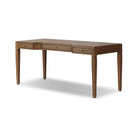 Four Hands Claude Desk in Tan Oak Veneer on a white background at Addison West