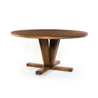 Four Hands Cobain Round 60" Dining Table in Reclaimed Mango on a white background