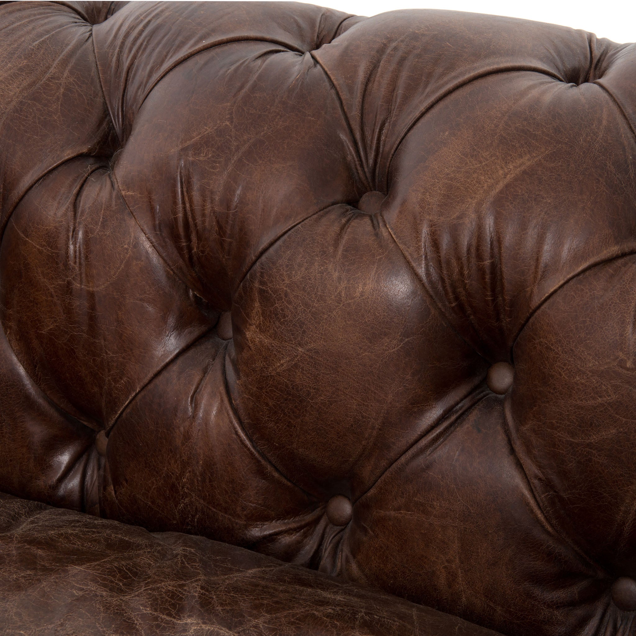 Four Hands Conrad Leather Sofa in Cigar - Addison West