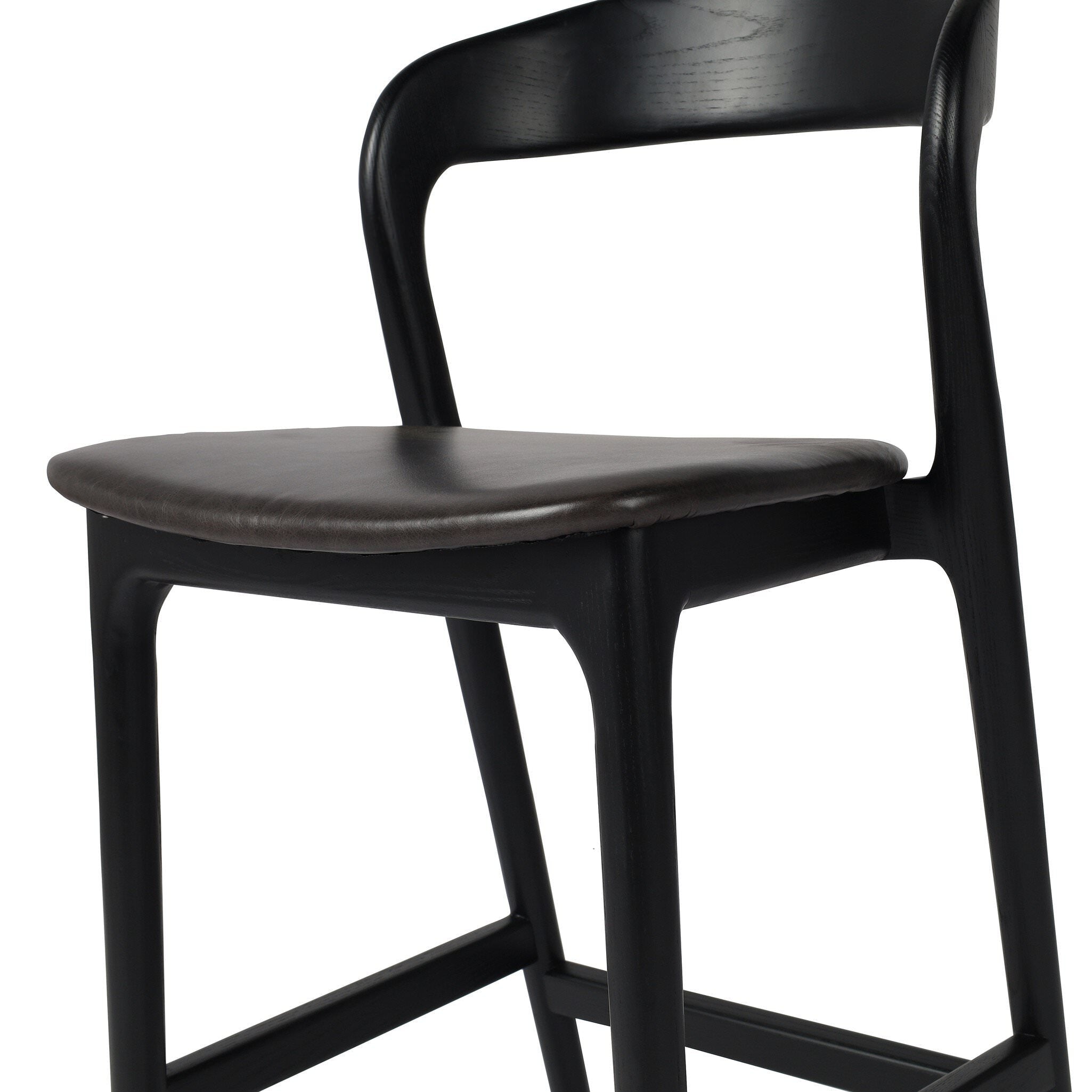 Four Hands Counter Stool in Sonoma Black on a white background at Addison West