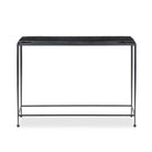 Four Hands Dalston Cast Glass Console Table in Smoked Black Cast Glass on a white background at Addison West