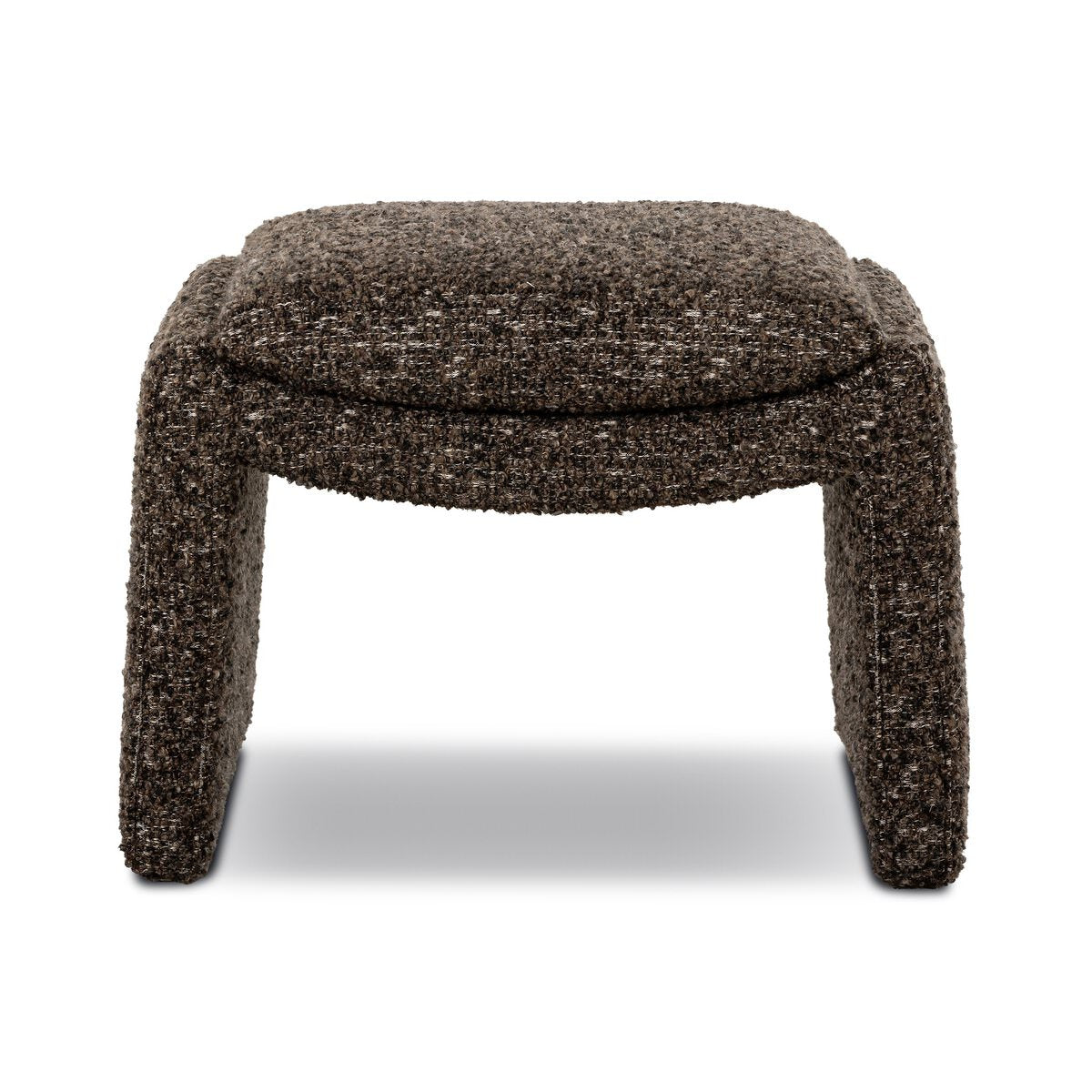 Four Hands Daniel Ottoman in Ivan Granite on a white background at Addison West