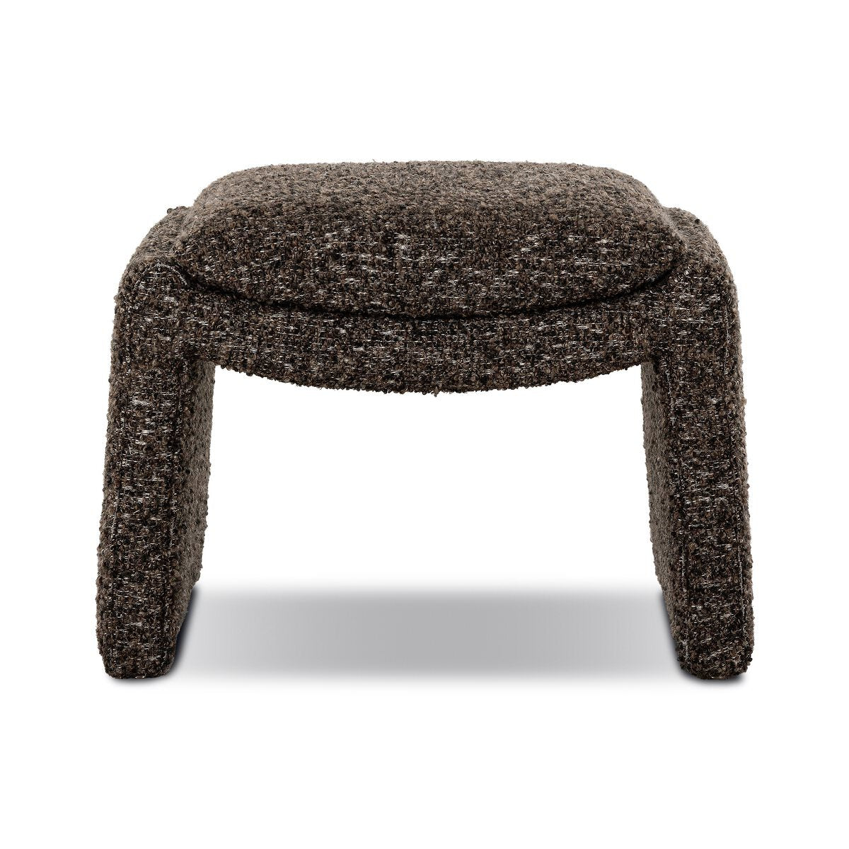 Four Hands Daniel Ottoman in Ivan Granite on a white background at Addison West