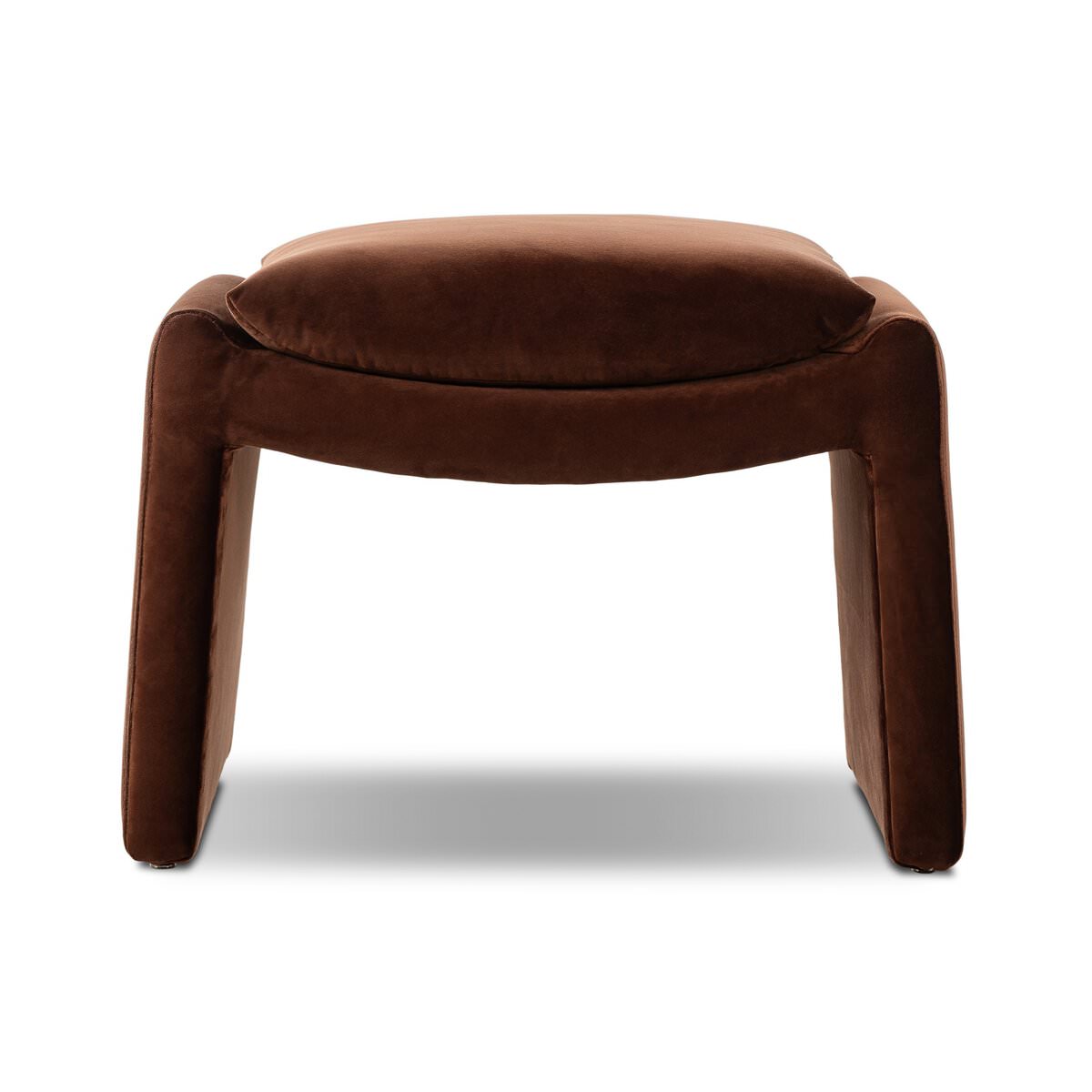 Four Hands Daniel Ottoman in Surrey Auburn on a white background at Addison West