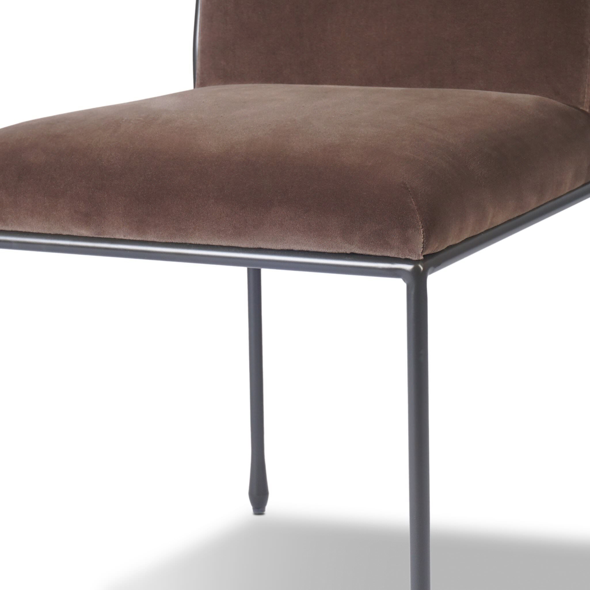 Four Hands Decker Dining Chair in Surrey Mink on white background at Addison West.